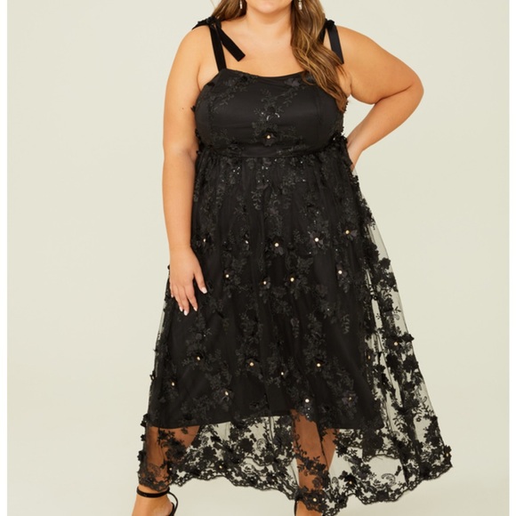 NEW Arula Black Floral Maxi Dress Plus Size X / XL NWT NWT - Picture 1 of 10